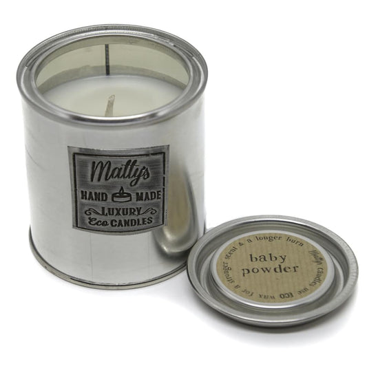 Babypowder Tinned Candle