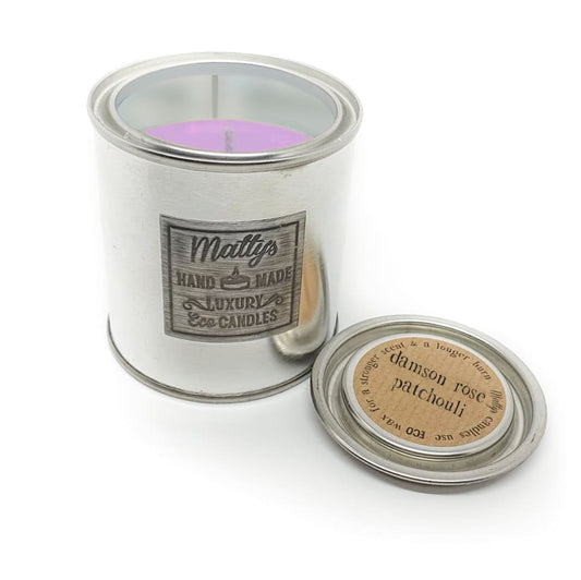 Damson Rose Patchouli Tinned Candle